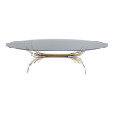 Maria Pergay steel and brass dining table Gerbe 1970
