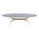 Maria Pergay steel and brass dining table Gerbe 1970