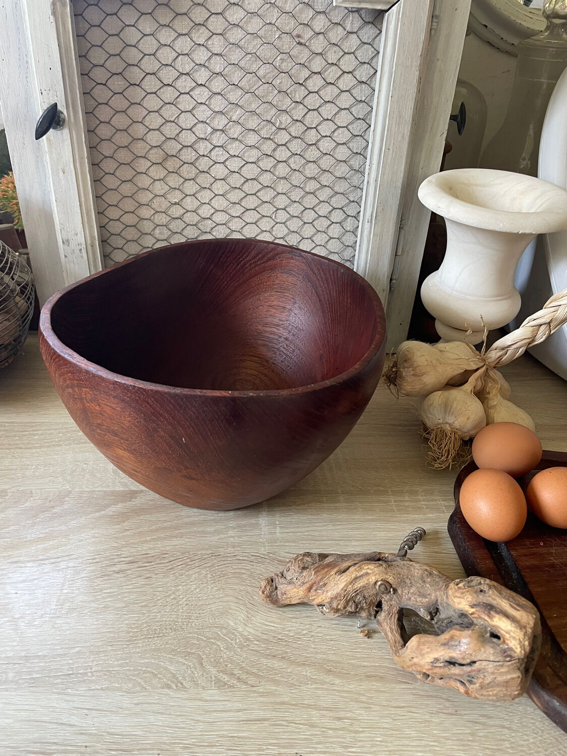 Vintage teak bowl 3l.
