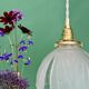 Vintage art deco frosted glass lampshade pendant light
