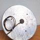 Vintage 1950s wall lamp porthole in aluminium and opal glass.