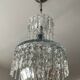 Bohemian crystal basket chandelier