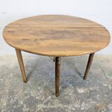 Half-moon table in walnut