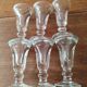 Set of 6 antique glasses known as "false bottom" glasses.