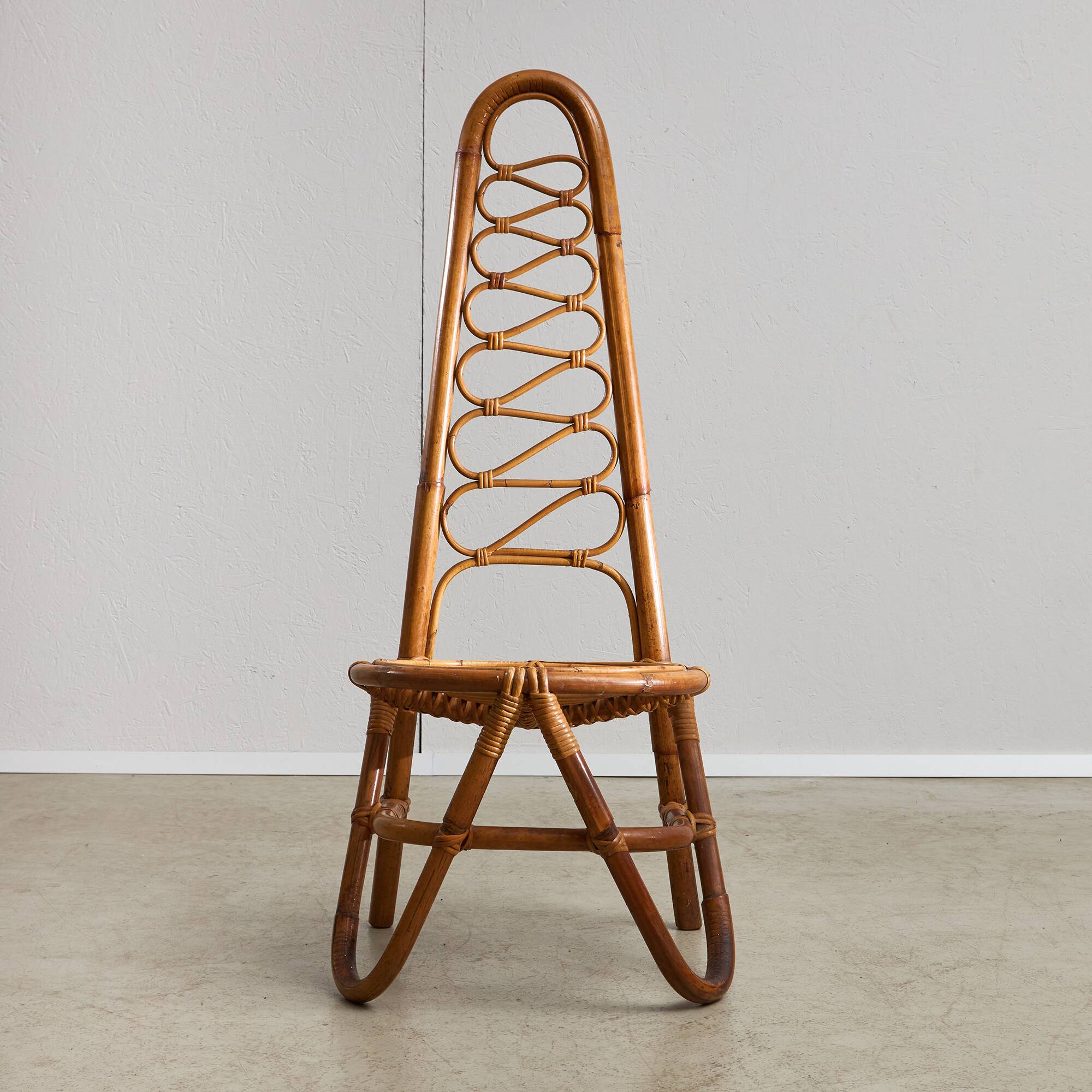 Curved Bamboo Chair, 1960s