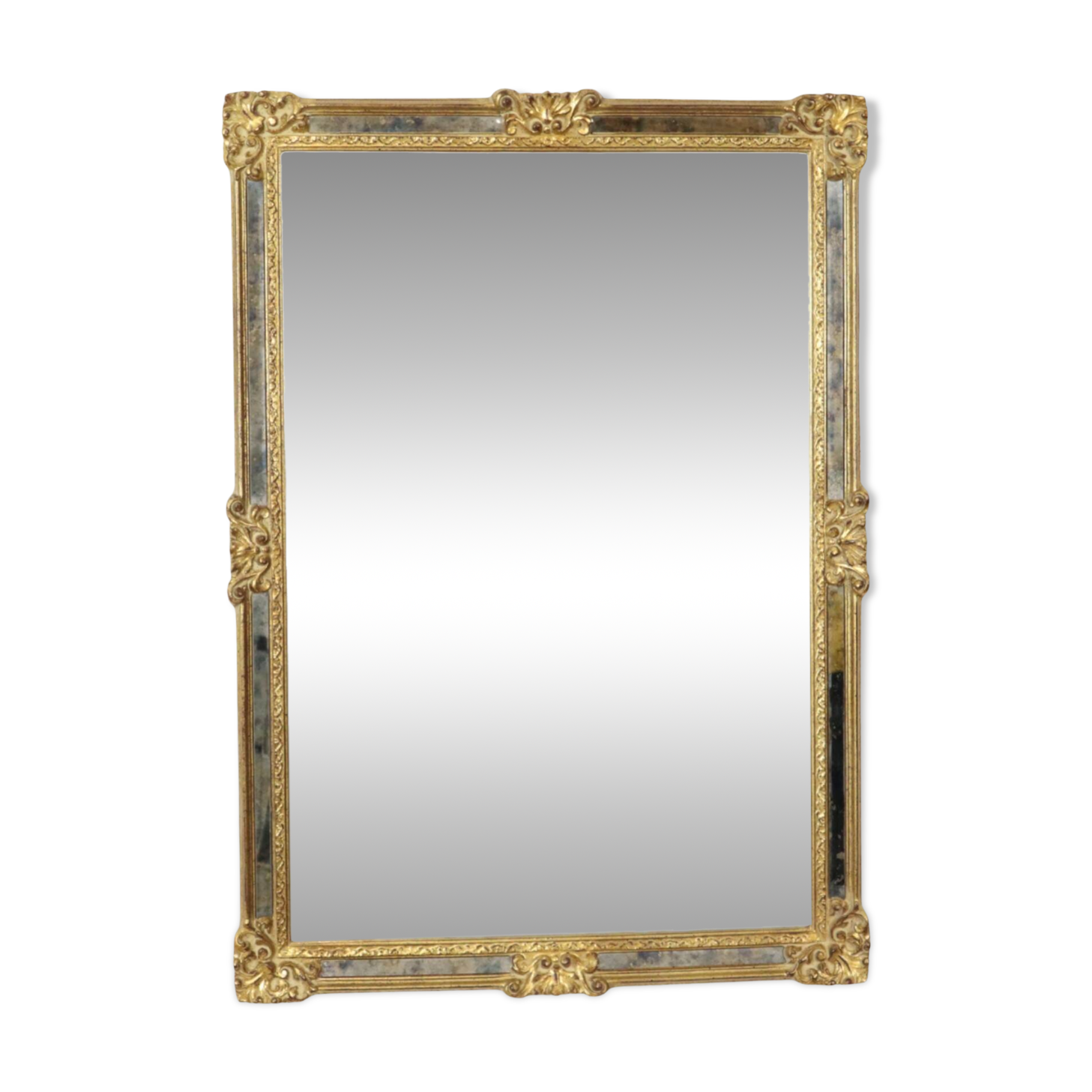 Classic Golden Deknudt Mirror Baroque Style Fumé Glass 95cm