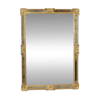 Miroir Deknudt classique doré de style baroque en verre fumé 95 cm