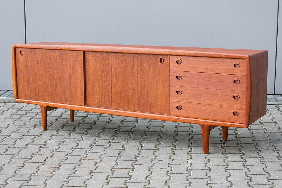 Danish Organic Teak Sideboard Design Hp Hansen 60s 70s