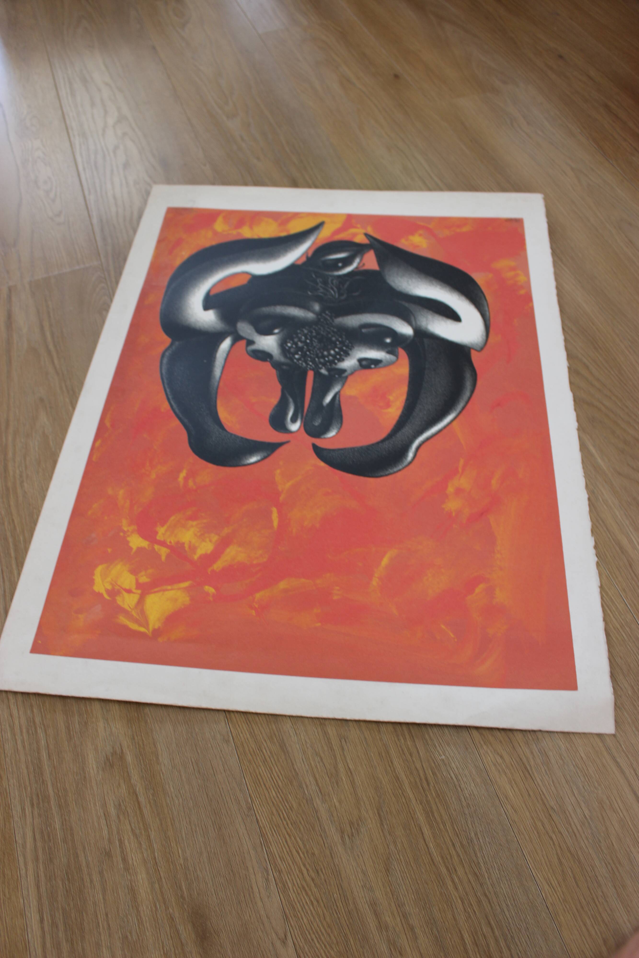 Affiche sérigraphie Mujer de l'artiste ramon alejandro numérotée 48/60
