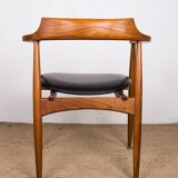 Office chair in elm and teak skai model ST 750 Arne Wahl Iversen 1960.