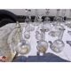 Lot de 20 carafes en verre et cristal