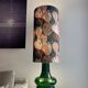 Vintage Doria lamp in green opaline glass with internal lighting by Doria Leuchten, 1970s.