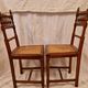 Extendable walnut table, 6 caned chairs in Henri II Neo-Renaissance style.