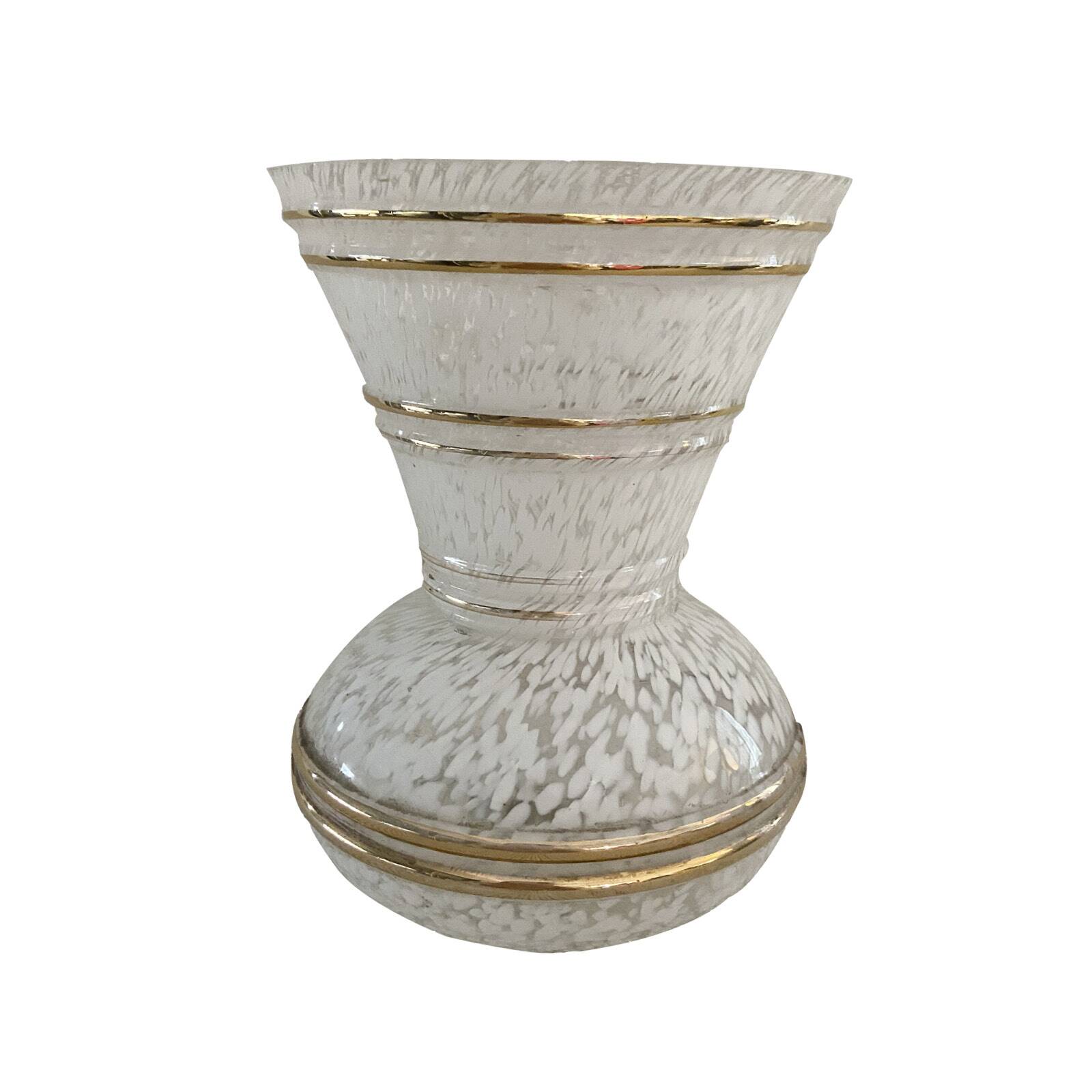 Art Deco Speckled Glass Vase – 1950s