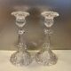 Paire de flambeaux en verre taillé – Époque Napoléon III