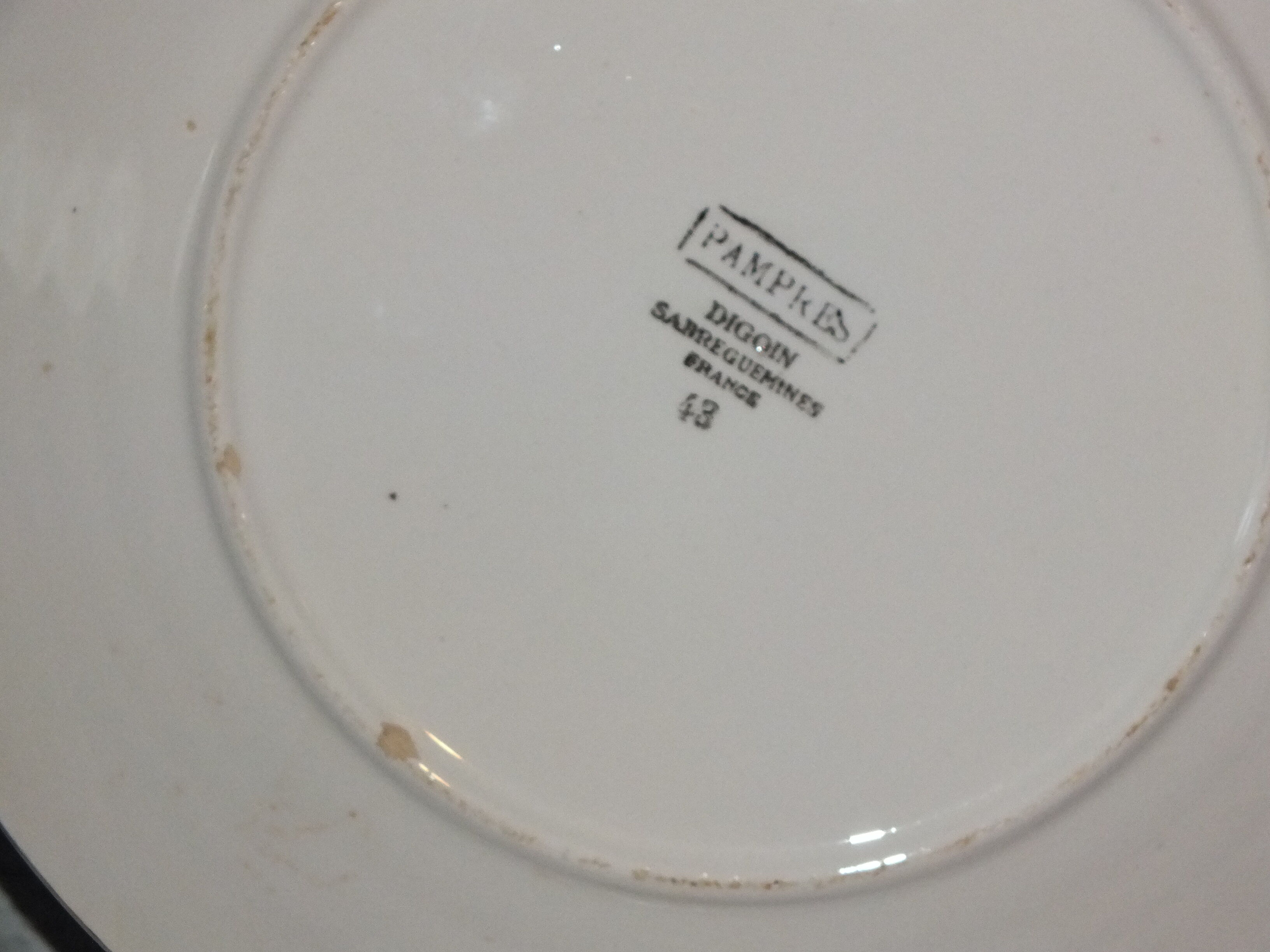 5 Digoin Sarreguemines vintage plates - pampres service