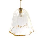 La murrina ceiling lamp in murano glass, italy 1970's