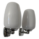 Chrome and opaline wall lights from the 70s.