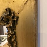 Gilded mirror rockery style louis XV