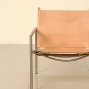 "SZ02" armchair in natural beige leather by Martin Visser for Spectrum 00's