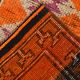 Rare Tapis Runner Vintage Anatolien, Tons Orange et Violet, Fait Main