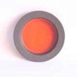 Red castiron enamelled vide poche bowl by Laurids Lonborg, Denmark 1960s