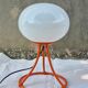 Vintage Space Age orange opaline table lamp 70s