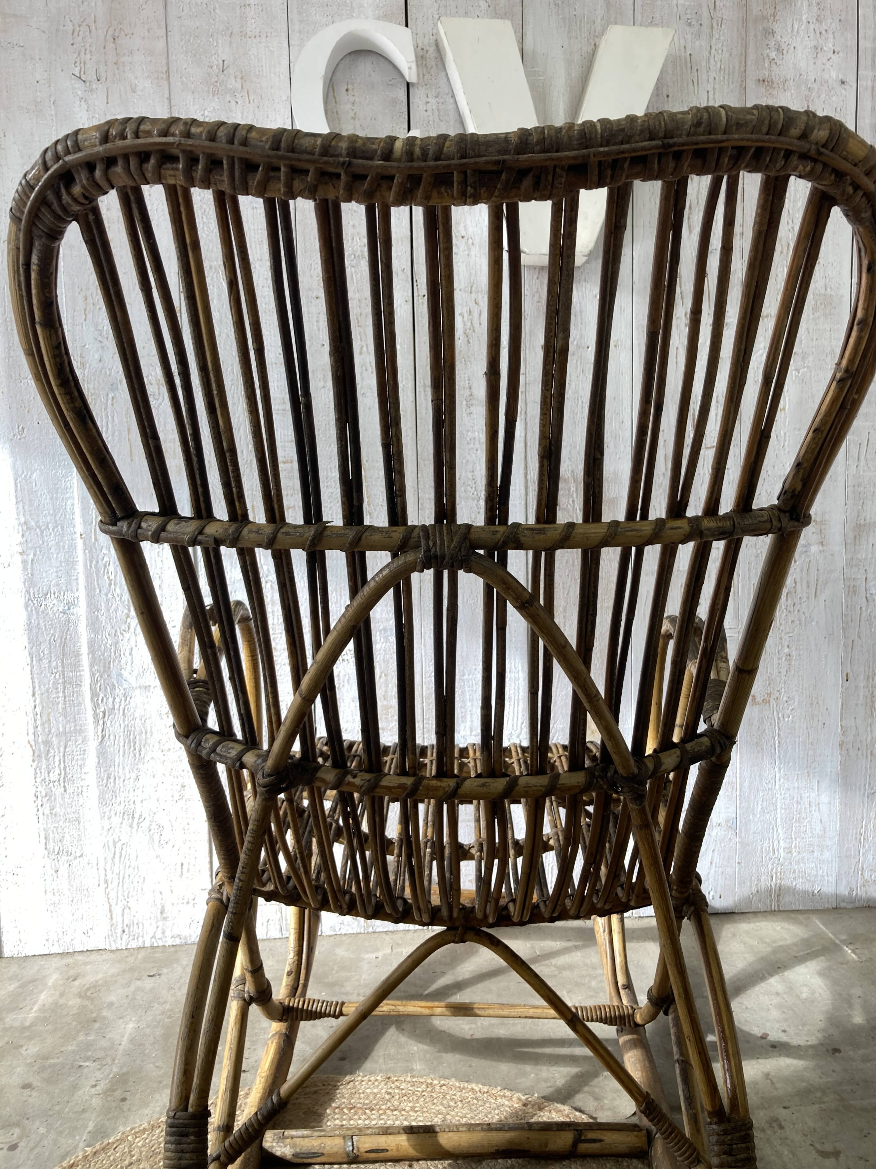 Vintage rattan rocking chair