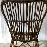 Rocking- chair en rotin vintage
