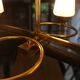 Mid-Century 6-Light Chandelier - Opaline and Brass