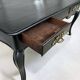 Louis XV Style Flat Desk Black Lacquered 19th Century