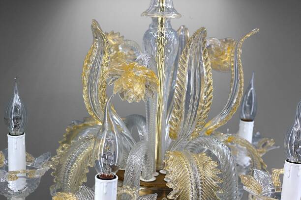 Venetian lustre in Murano glass and gold leaf