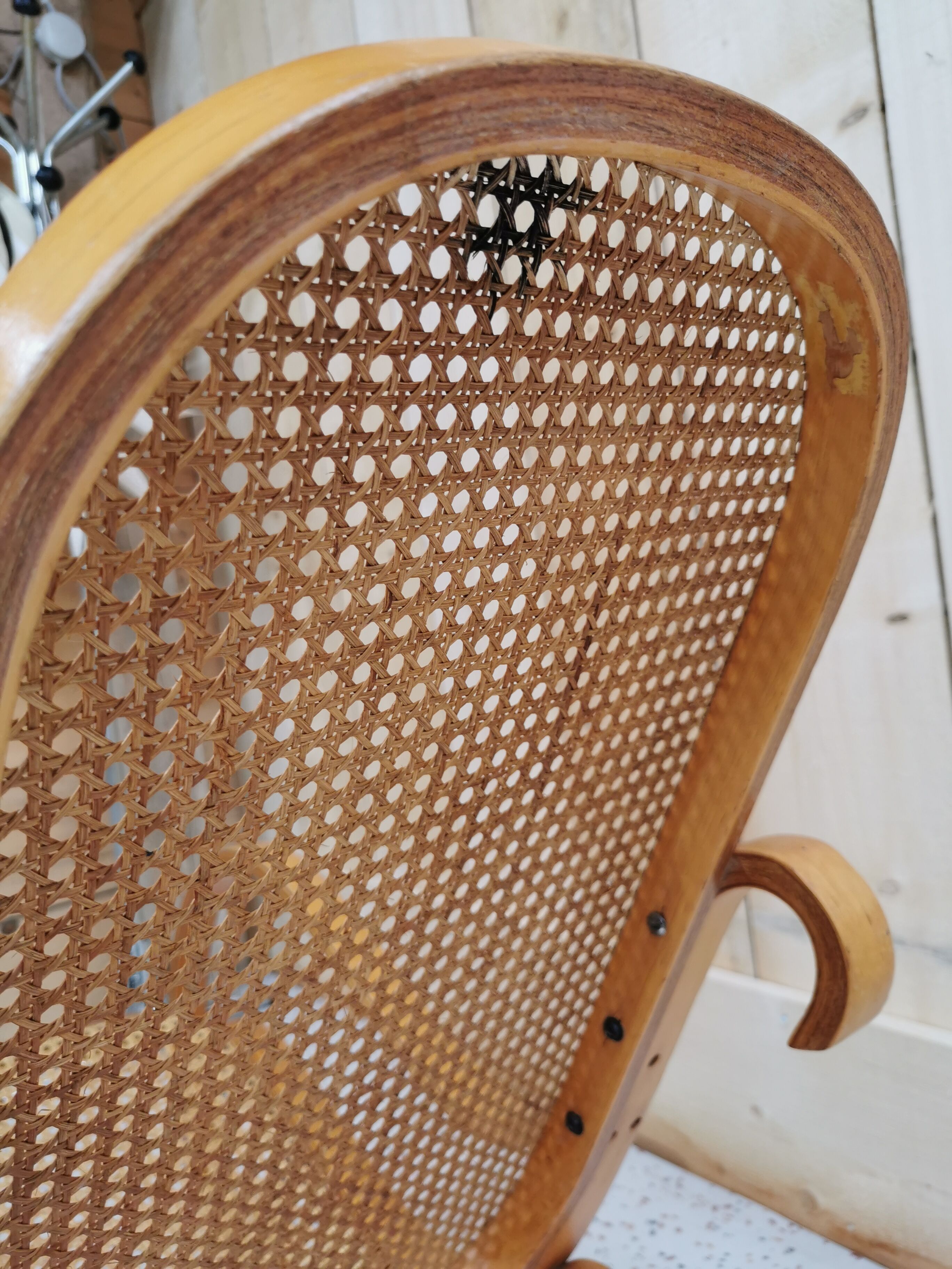 Rocking chair in caning