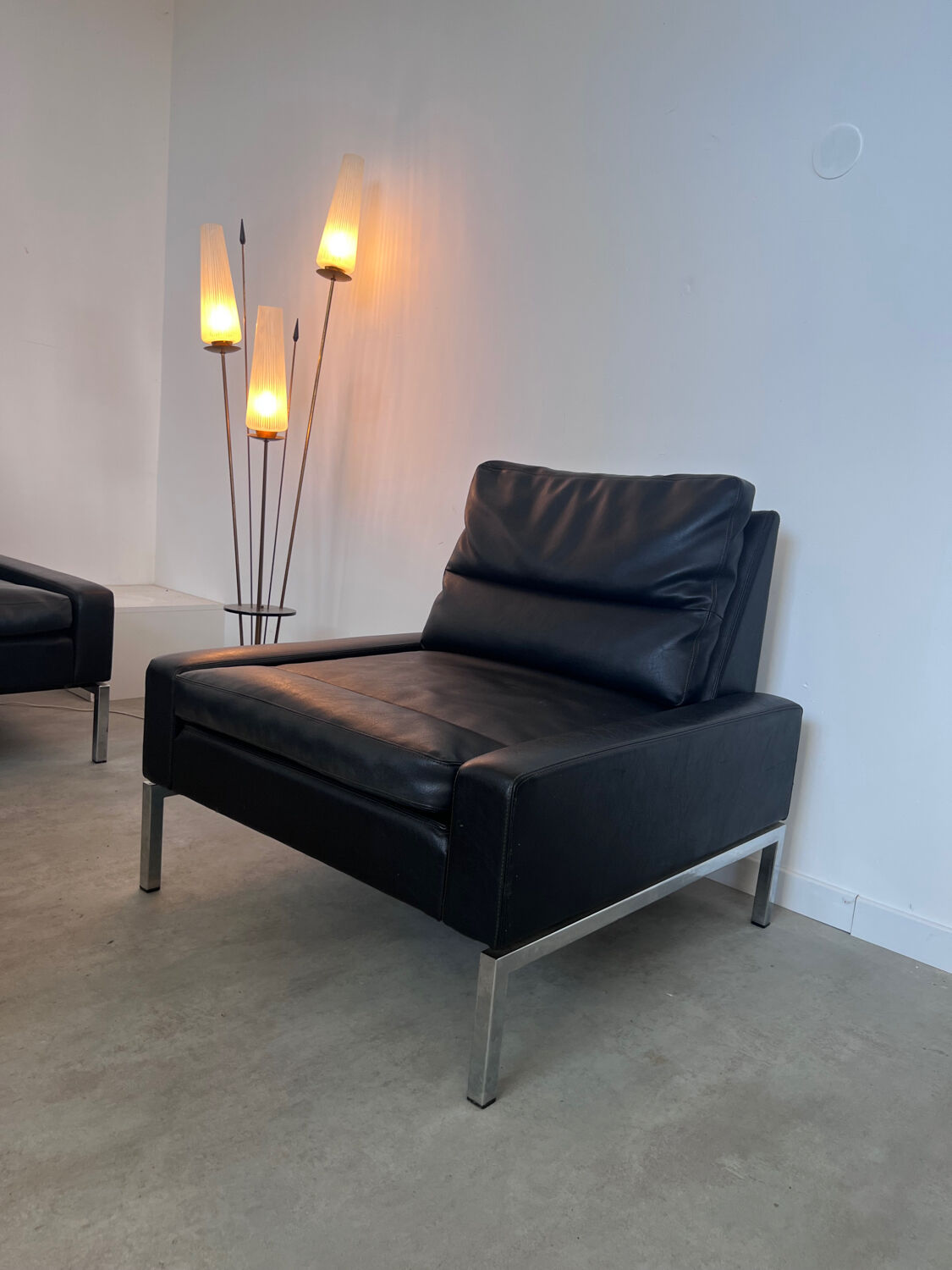 Leather Sofa and Armchair design Hans Peter Piehl for Wilkhahn 60s