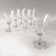 6 verres tulipe taillés 1940