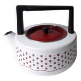 Vintage enameled sheet metal teapot (A1)