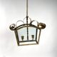 Mid-Century Italian Brass Ceiling Lamp in the style of Fontana Arte, 1950s