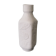 White biscuit vase with floral motif in relief, Hutschenreuther, Germany 1970