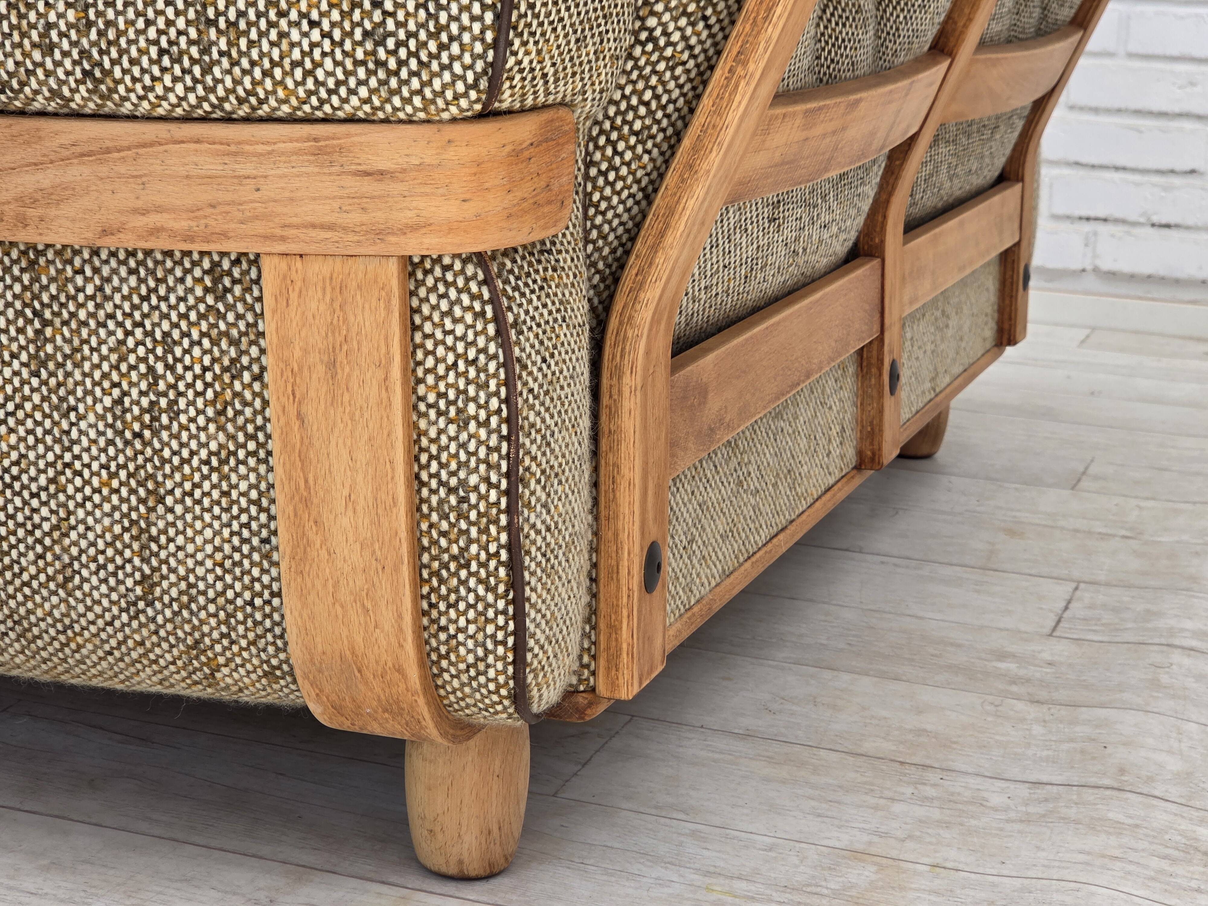 1970s, Danish 2-seater sofa, original condition, furniture wool, bentwood.