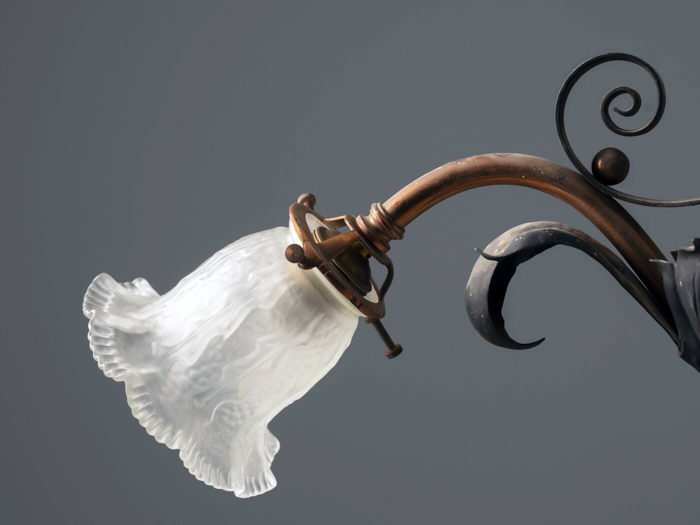 Vintage Iron Candlestick, 1910s