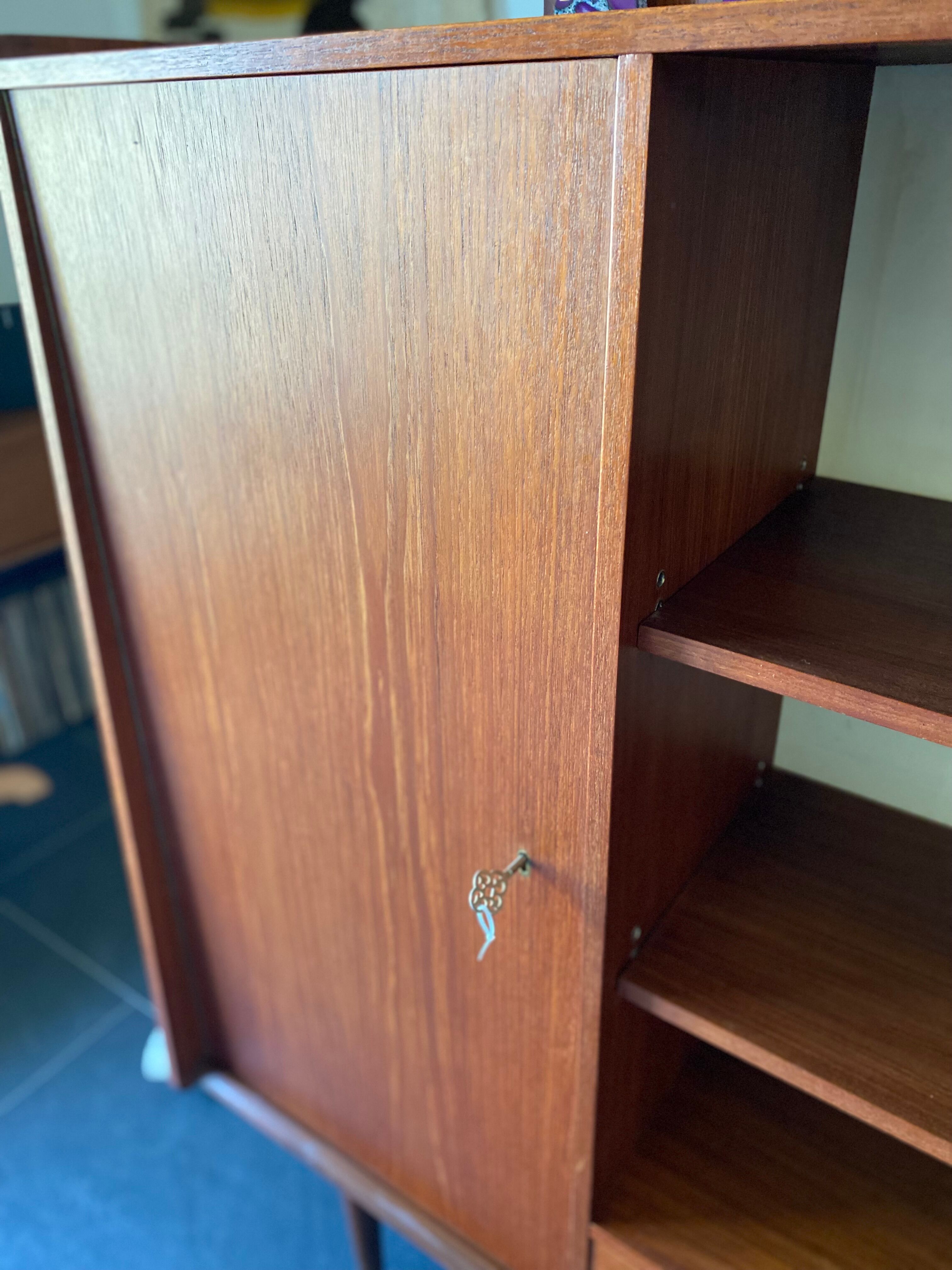 Vintage scandinavian teak high board/bookcase