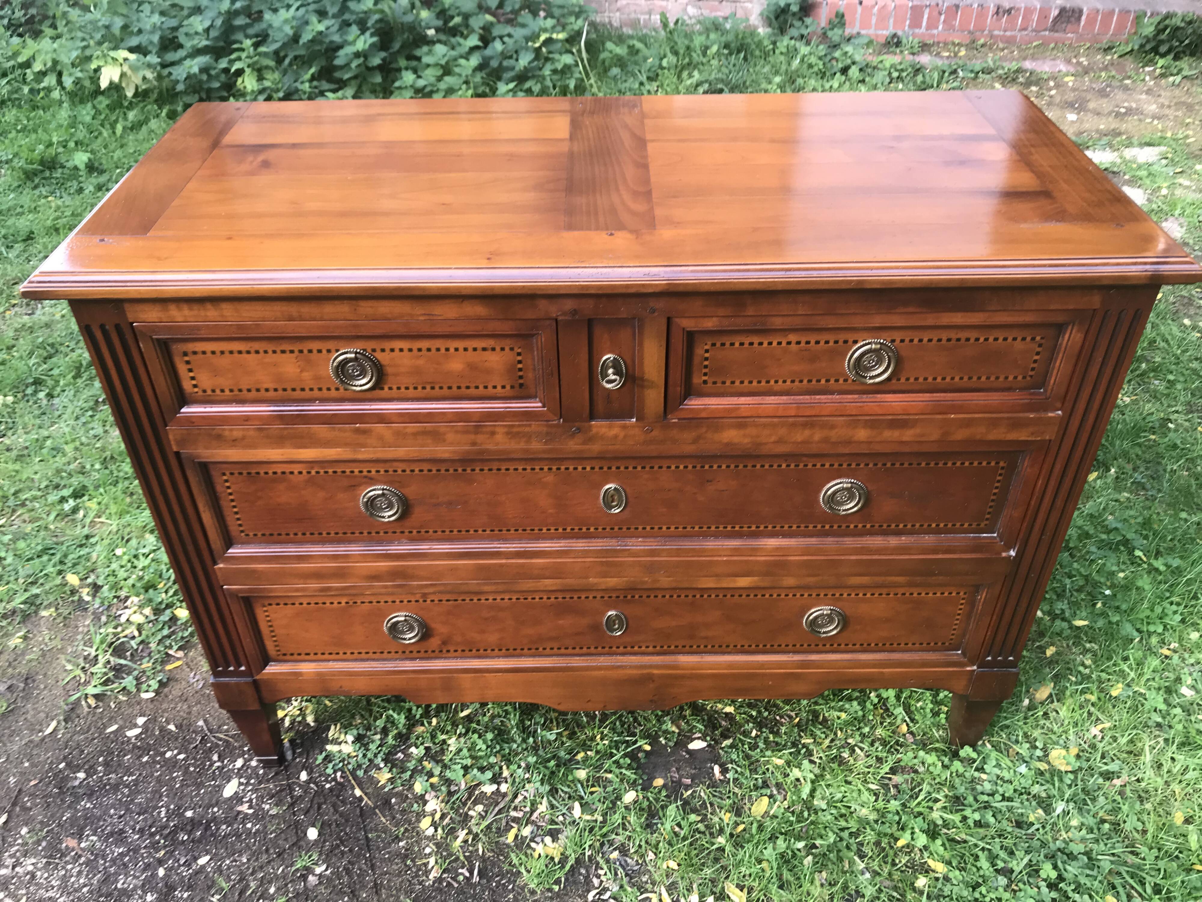 Louis XVI cherry-style chest of drawers