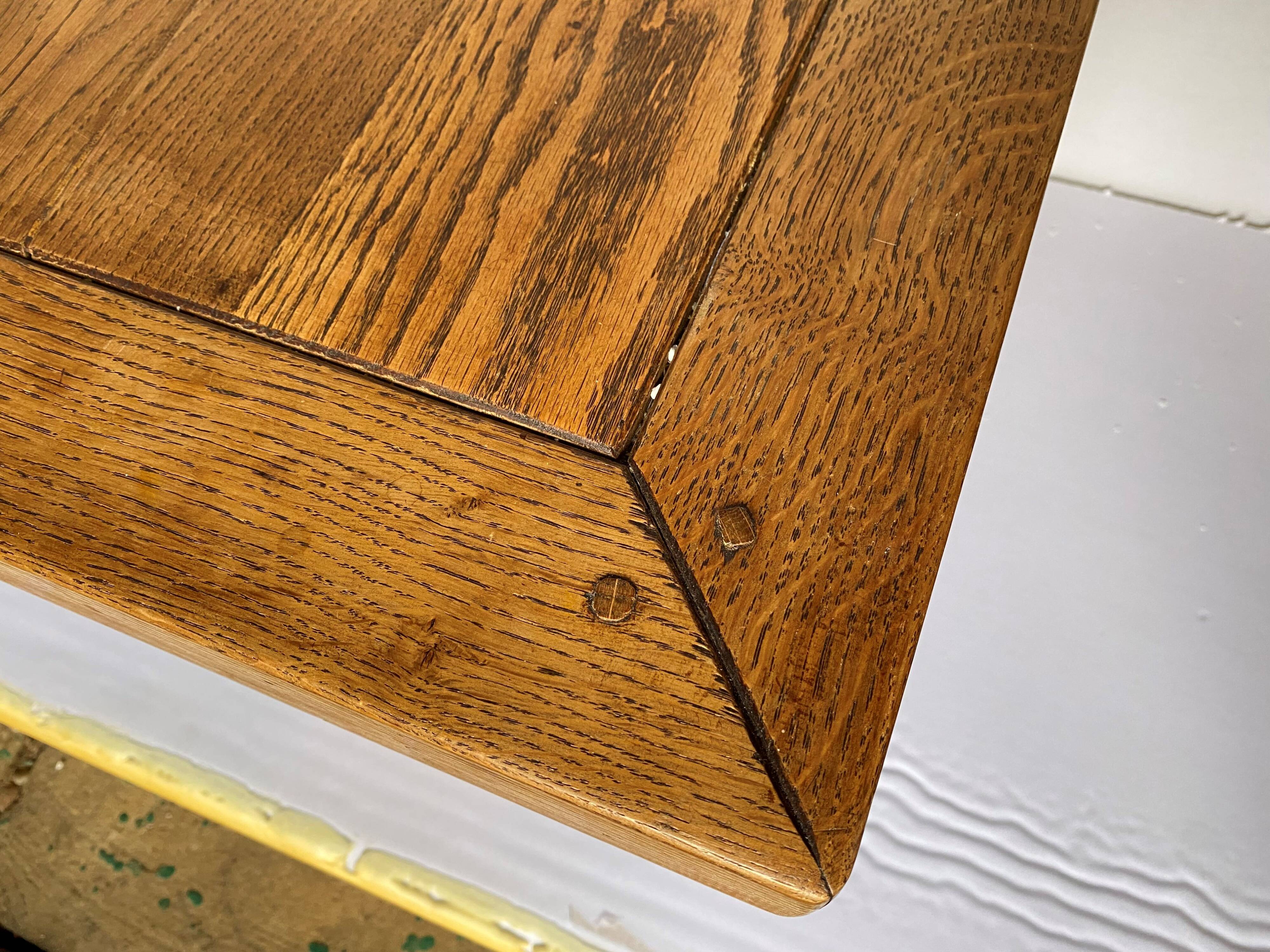 Rustic solid oak farmhouse coffee table 1950