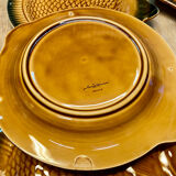 Fish service 8 plates and ceramic soup slurry Sarreguemines vintage 60