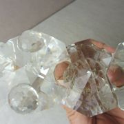 Candle holders with 3 candles, made of Swarovski crystal