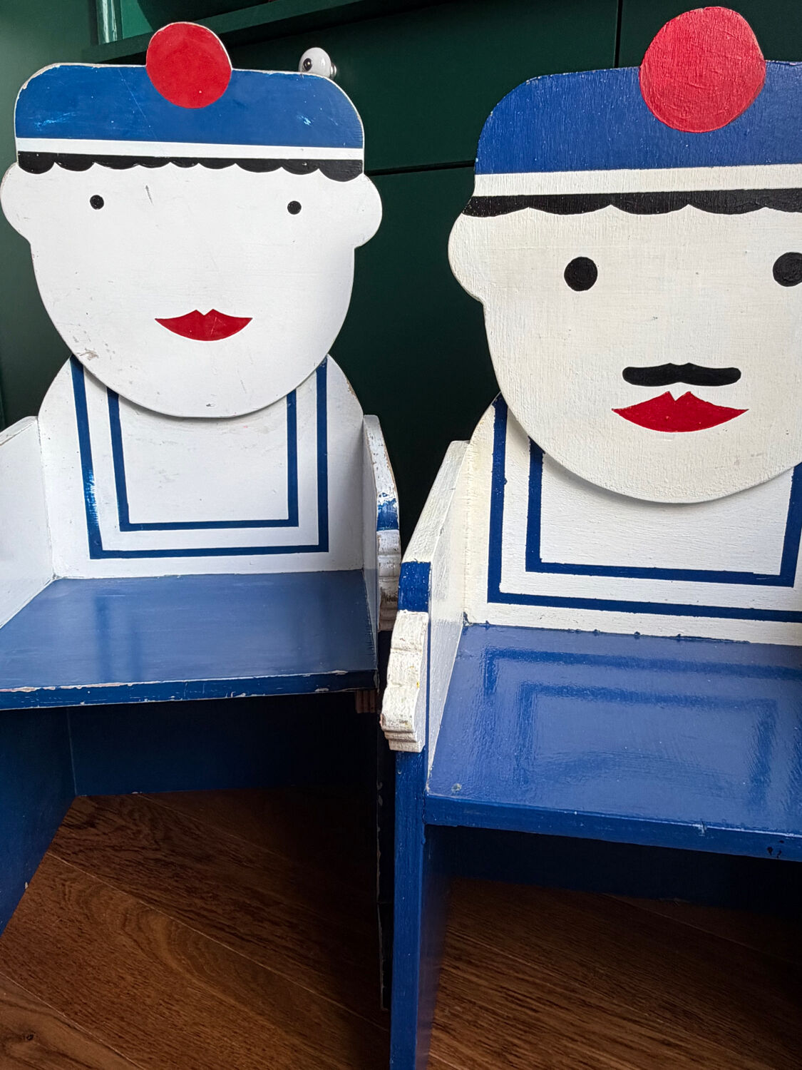 Pair of children's sailor armchairs