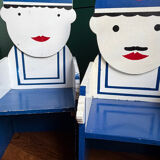 Pair of children's sailor armchairs