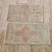 Set of 2 vintage handmade Turkish rugs 52x95 cm
