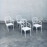 Calcutta Outdoor Armchair in Faux Bamboo by Hall Bradley for Brown Jordan, 1960s, Set of 4