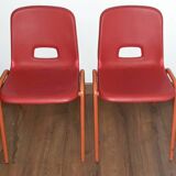 Pair of vintage red chairs